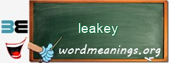 WordMeaning blackboard for leakey